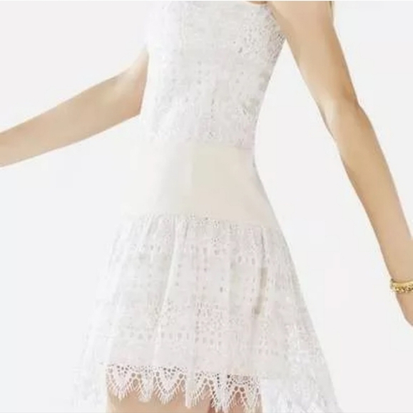 BCBG MAXAZRIA Marsha Collar Lace Mini Dress Size 4 - Picture 4 of 9